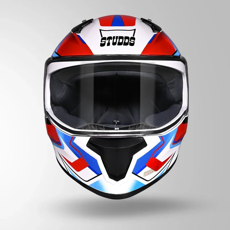 STUDDS Thunder D9 Flash White N1 Full Face Helmet
