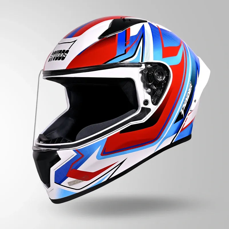 STUDDS Thunder D9 Flash White N1 Full Face Helmet