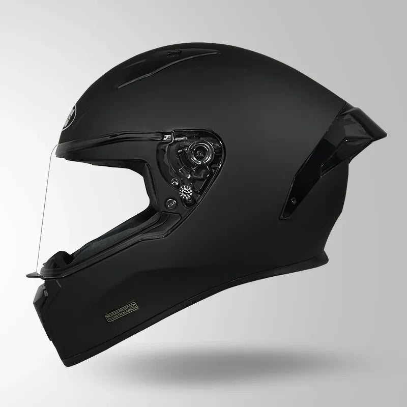 STUDDS Thunder Matt Black Smoky Spoiler Full Face Helmet