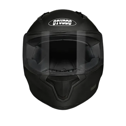 STUDDS Thunder Matt Black Smoky Spoiler Full Face Helmet
