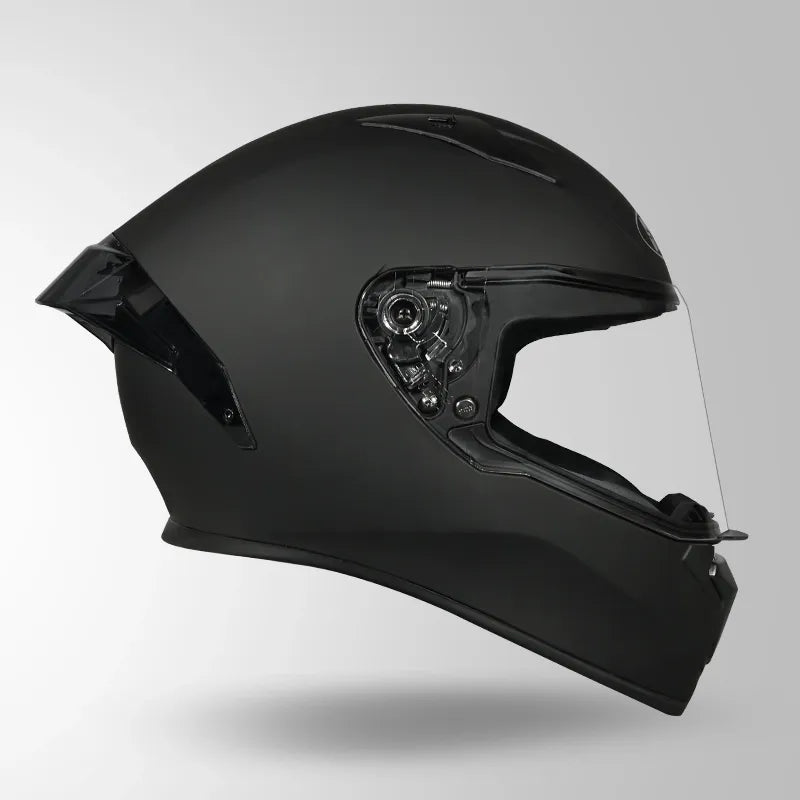 STUDDS Thunder Matt Black Smoky Spoiler Full Face Helmet