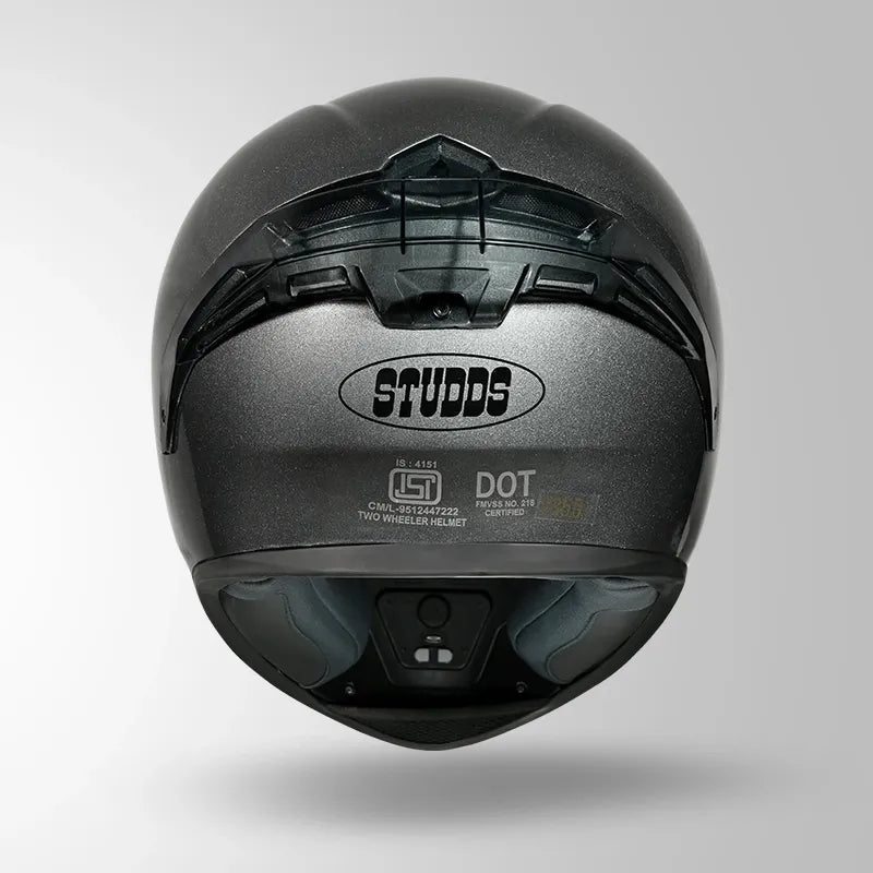 STUDDS Thunder Smoky Sp Gun Grey Full Face Helmet