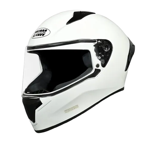 STUDDS Thunder Smoky Spoiler White Full Face Helmet