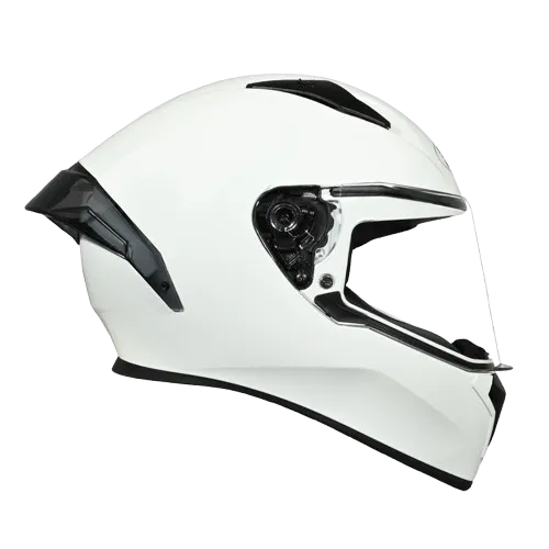 STUDDS Thunder Smoky Spoiler White Full Face Helmet