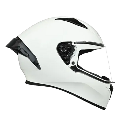 STUDDS Thunder Smoky Spoiler White Full Face Helmet