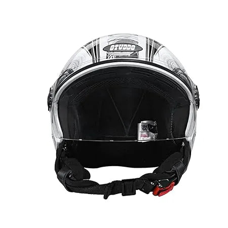 STUDDS Track D1 White N4 Half Face Helmet