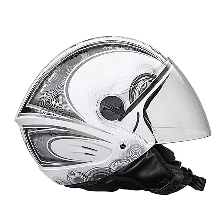 STUDDS Track D1 White N4 Half Face Helmet