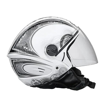 STUDDS Track D1 White N4 Half Face Helmet