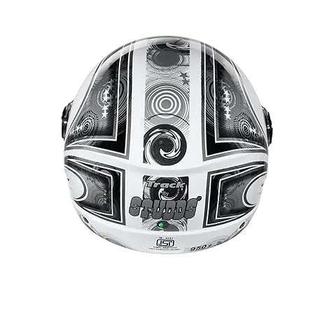 STUDDS Track D1 White N4 Half Face Helmet