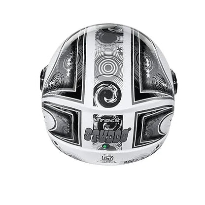 STUDDS Track D1 White N4 Half Face Helmet