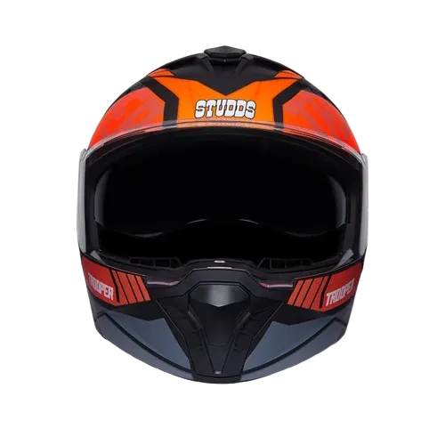 STUDDS Trooper D1 Matt Black N8 Pink Flip Up Helmet