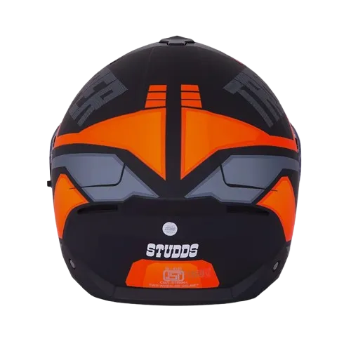 STUDDS Trooper D1 Matt Black N8 Pink Flip Up Helmet