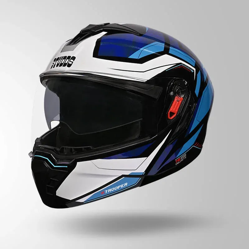 STUDDS Trooper D2 Blue N Flip Up Helmet