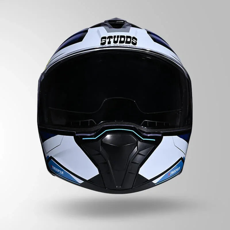 STUDDS Trooper D2 Blue N Flip Up Helmet