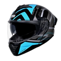 Studds Trooper D3 Black N1 Blue Full Face Helmet