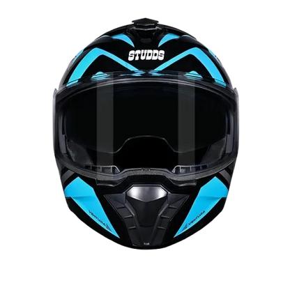 Studds Trooper D3 Black N1 Blue Full Face Helmet