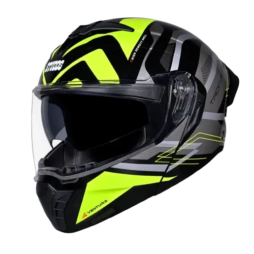 STUDDS Trooper D3 Black N5 Flip Up Helmet