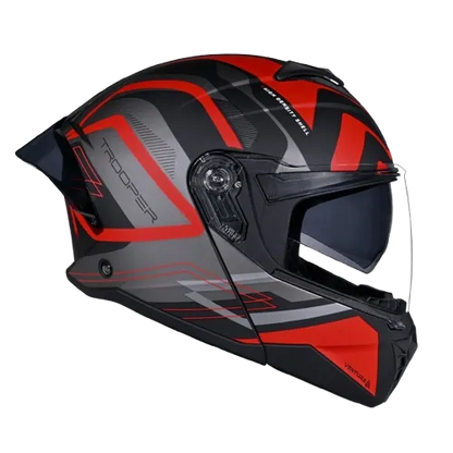 Studds Trooper D3 Matt Black N2 Flip Up Helmet