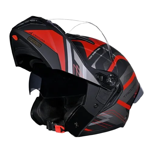 Studds Trooper D3 Matt Black N2 Flip Up Helmet