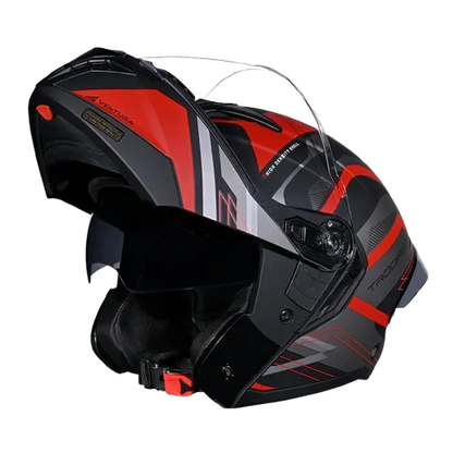 Studds Trooper D3 Matt Black N2 Flip Up Helmet