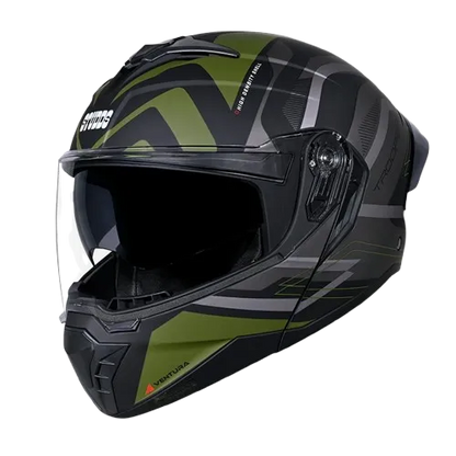 Studds Trooper D3 Matt Black N3 Flip Up Helmet