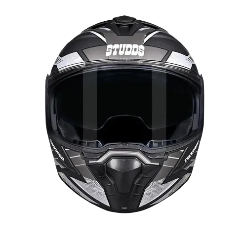 Studds Trooper D4 Matt Black Yellow N4 Flip Up Helmet