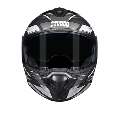 Studds Trooper D4 Matt Black Yellow N4 Flip Up Helmet