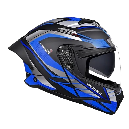 Studds Trooper D4 Race Matt Black Gray N1 Full Face Helmet