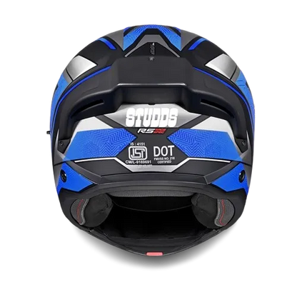 Studds Trooper D4 Race Matt Black Gray N1 Full Face Helmet