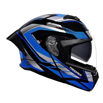 Studds Trooper Race D4 Black Gray N1 Full face Helmet