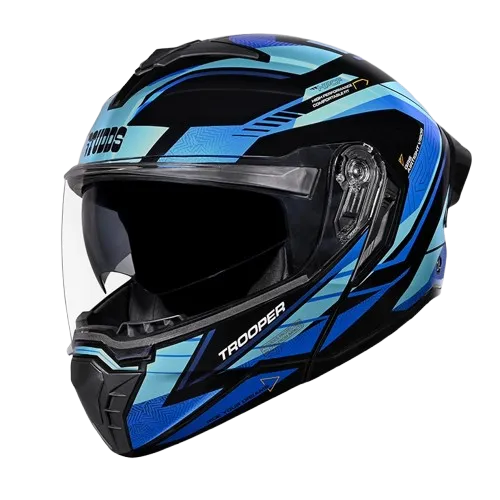 Studds Trooper Race D4 Black N1 Flip Up Helmet