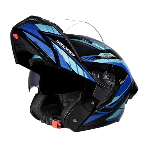 Studds Trooper Race D4 Black N1 Flip Up Helmet
