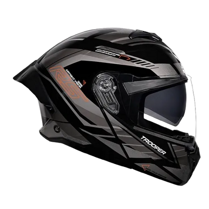 Studds Trooper Race D4 Black Orange N4 Full Face Helmet