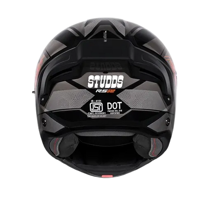 Studds Trooper Race D4 Black Orange N4 Full Face Helmet
