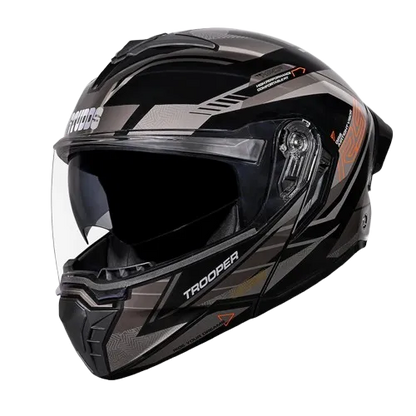 Studds Trooper Race D4 Black Orange N4 Full Face Helmet
