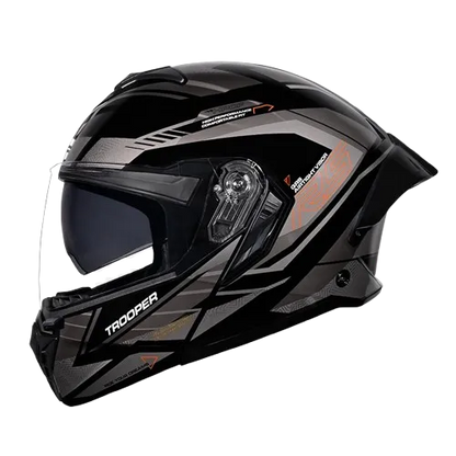 Studds Trooper Race D4 Black Orange N4 Full Face Helmet