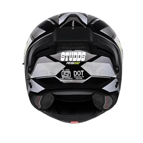 Studds Trooper Race D4 Black Yellow N4 Flip Up Helmet