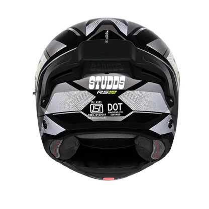 Studds Trooper Race D4 Black Yellow N4 Flip Up Helmet