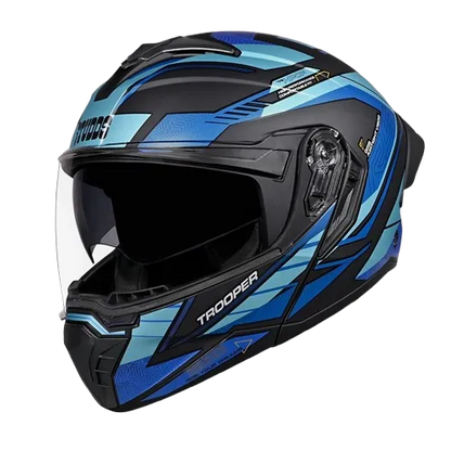 Studds Trooper Race D4 Matt Black N1 Flip up Helmet