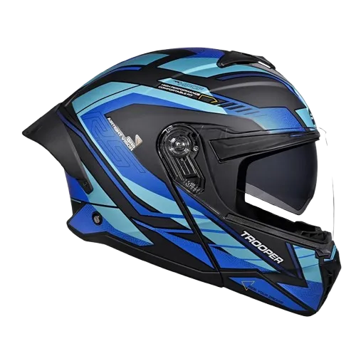 Studds Trooper Race D4 Matt Black N1 Flip up Helmet