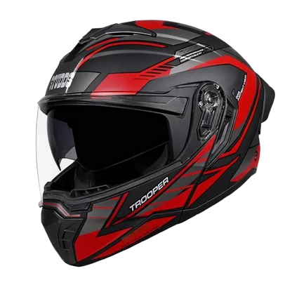 Studds Trooper Race D4 Matt Black N2 Flip up Helmet