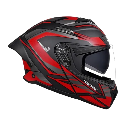Studds Trooper Race D4 Matt Black N2 Flip up Helmet