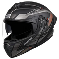 Studds Trooper Race D4 Matt Black Orange N4 Flip up Helmet