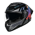 Studds Trooper Superman Black Chemeleon N8 Pink Flip Up Helmet