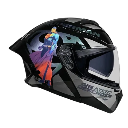 Studds Trooper Superman Black Chemeleon N8 Pink Flip Up Helmet