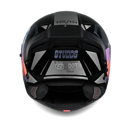 Studds Trooper Superman Black Chemeleon N8 Pink Flip Up Helmet