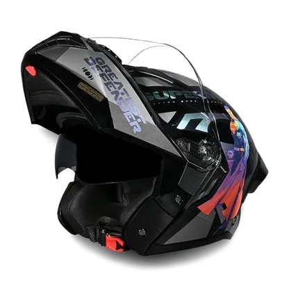 Studds Trooper Superman Black Chemeleon N8 Pink Flip Up Helmet
