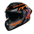 Studds Trooper Superman Black N10 Orange Flip Up Helmet