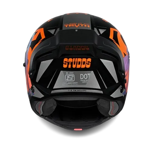 Studds Trooper Superman Black N10 Orange Flip Up Helmet