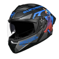 Studds Trooper Superman Matt Black N1 Blue Flip Up Helmet
